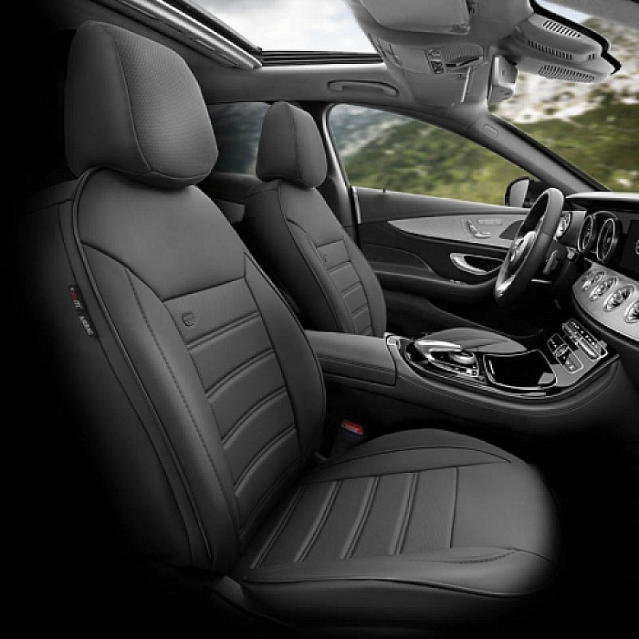 Καλύμματα Αυτοκινήτου Otom Premium Design Universal Full Δερματίνη Σετ Εμπρός / Πίσω Μαύρο PRM-101 11 Τεμάχια