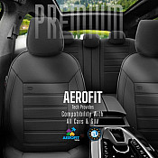 Καλύμματα Αυτοκινήτου Otom Premium Design Universal Full Δερματίνη Σετ Εμπρός / Πίσω Μαύρο PRM-101 11 Τεμάχια