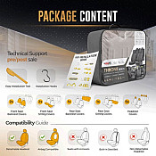 Καλύμματα Αυτοκινήτου Otom Throne Universal Λινό Ύφασμα / Rachel / Δερματίνη Σετ Εμπρός / Πίσω Μπεζ THR-104 11 Τεμάχια