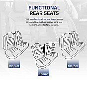 Καλύμματα Αυτοκινήτου Otom Comfortline City Design Universal Sued / Rachel / Δερματίνη Σετ Εμπρός / Πίσω Με Ενσωματωμένα Προσκέφαλα Μαύρο CMF-209CTY 11 Τεμαχίων