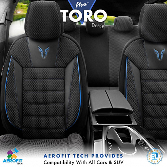 Καλύμματα Αυτοκινήτου Otom Toro Design Universal Βαμβακερό Ύφασμα / Δερματίνη Σετ Εμπρός / Πίσω Μαύρο - Μπλε ΤRΟ-903 11 Τεμάχια Καλύμματα Αυτοκινήτου Otom Toro Design Universal Βαμβακερό Ύφασμα / Δερματίνη Σετ Εμπρός / Πίσω Μαύρο - Μπλε ΤRΟ-903 11 Τεμάχια
