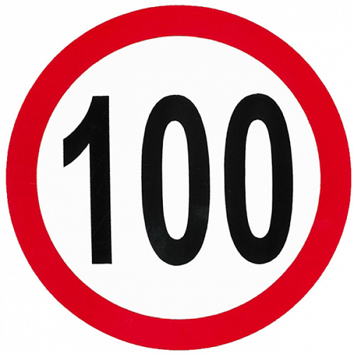Αυτοκόλλητο Σήμα Όριο Ταχύτητας "100" 15cm 1Τμχ Αυτοκόλλητο Σήμα Όριο Ταχύτητας "100" 15cm 1Τμχ