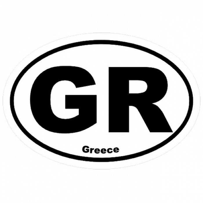 Αυτοκόλλητο Σήμα "GR" Απλό Οβάλ Λευκό Με Μαύρο 10.5x7cm 1Τμχ Αυτοκόλλητο Σήμα "GR" Απλό Οβάλ Λευκό Με Μαύρο 10.5x7cm 1Τμχ