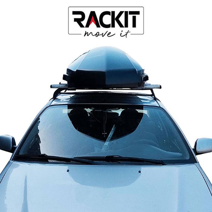 Μπαγκαζιέρα Οροφής Αυτοκινήτου Rackit Star 440lt Μαύρη Γυαλιστερή Με Διπλό Άνοιγμα Και Τοποθέτηση Quick Fix