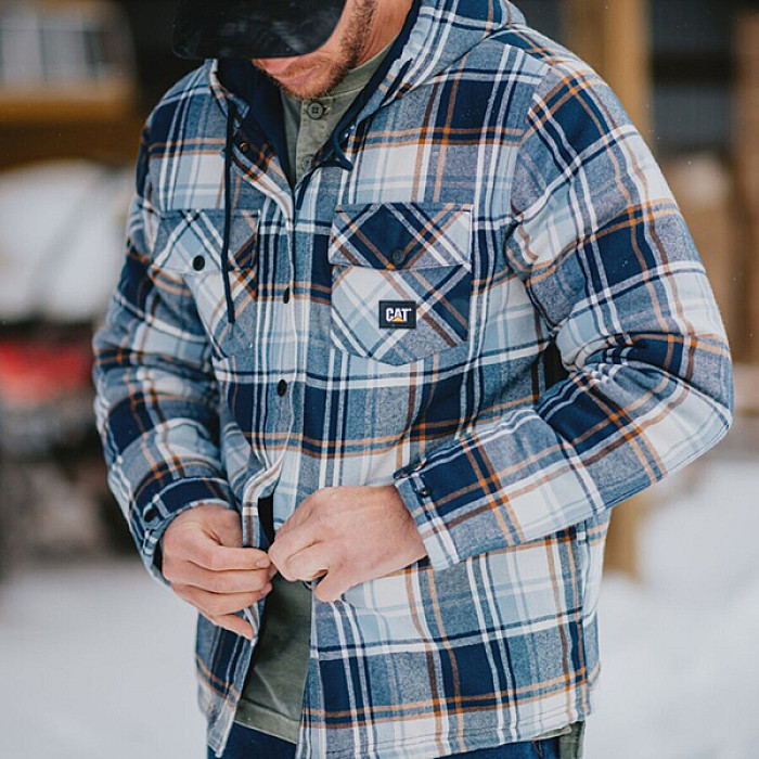 Πουκάμισο εργασίας overshirt με επένδυση μπλε CAT 1040045 Πουκάμισο εργασίας overshirt με επένδυση μπλε CAT 1040045