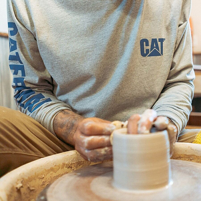 Μακρυμάνικο μπλουζάκι trademark tee πράσινο CAT 1510034 Μακρυμάνικο μπλουζάκι trademark tee πράσινο CAT 1510034
