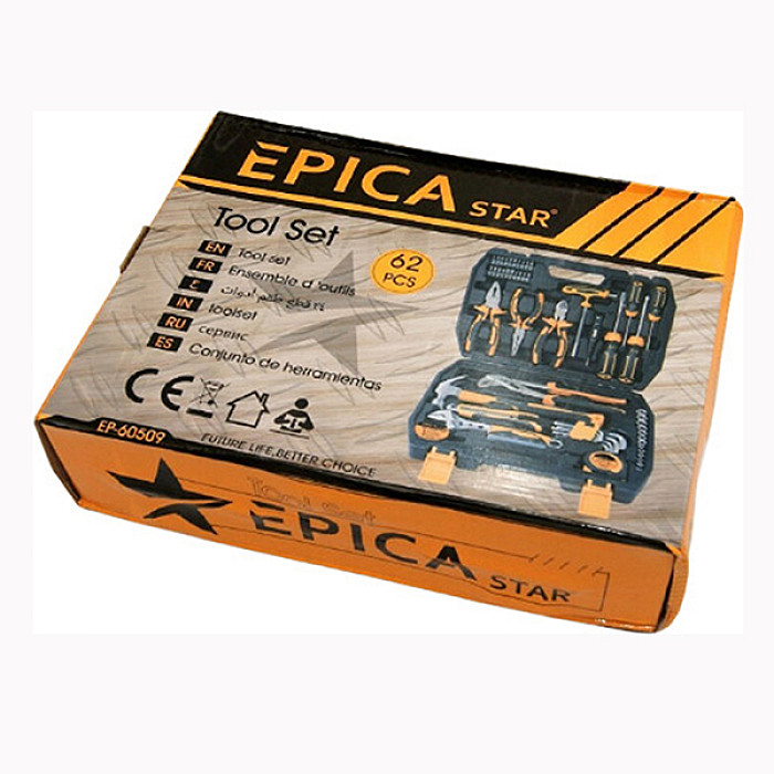 Βαλίτσα με 62 Εργαλεία Epica Star EP-60509 Βαλίτσα με 62 Εργαλεία Epica Star EP-60509