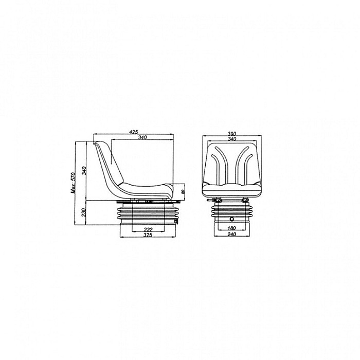 (KTRAK22) - - Κάθισμα Τρακτέρ Ίσια Βάση Μοτέρ 12v - %f (www.agroticon.com)